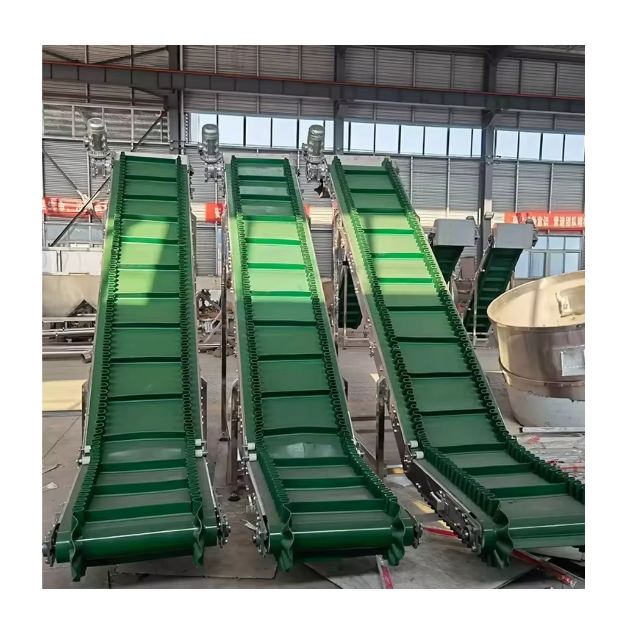 Heavy Duty  Stainless Steel Rubber Belt Conveyor Incline Lifting Electric Conveyors Hoist Mini Machine
