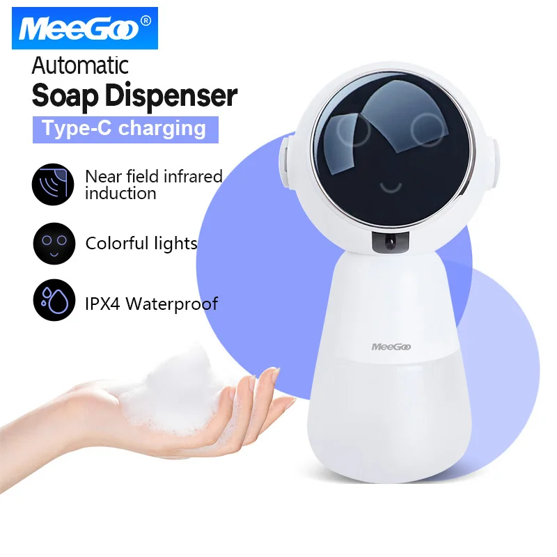MeeGoo Smart Automatic Soap Foam Dispenser and Gel Bathroom Washing Hand Liquid Detergent Machine Wall Panels Mounted USB New