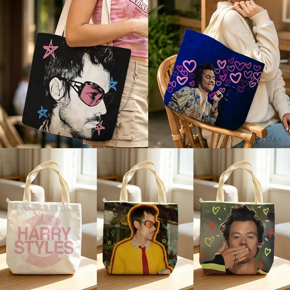 H-Harry Style-s Love On Tour Waterproof Lined Canvas bags suitable for going to class, shopping, gifts, and commuting