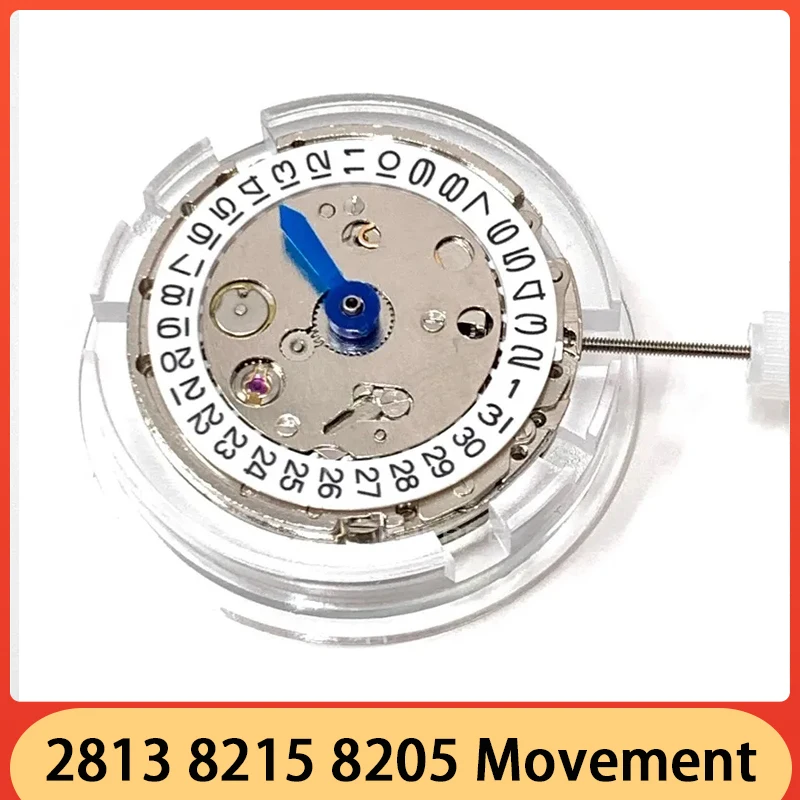 New High Quality Chinese Pearl 2813 8215 8205 Movement Single Calendar Automatic Mechanical Movement Red Wheel Watch Accessories