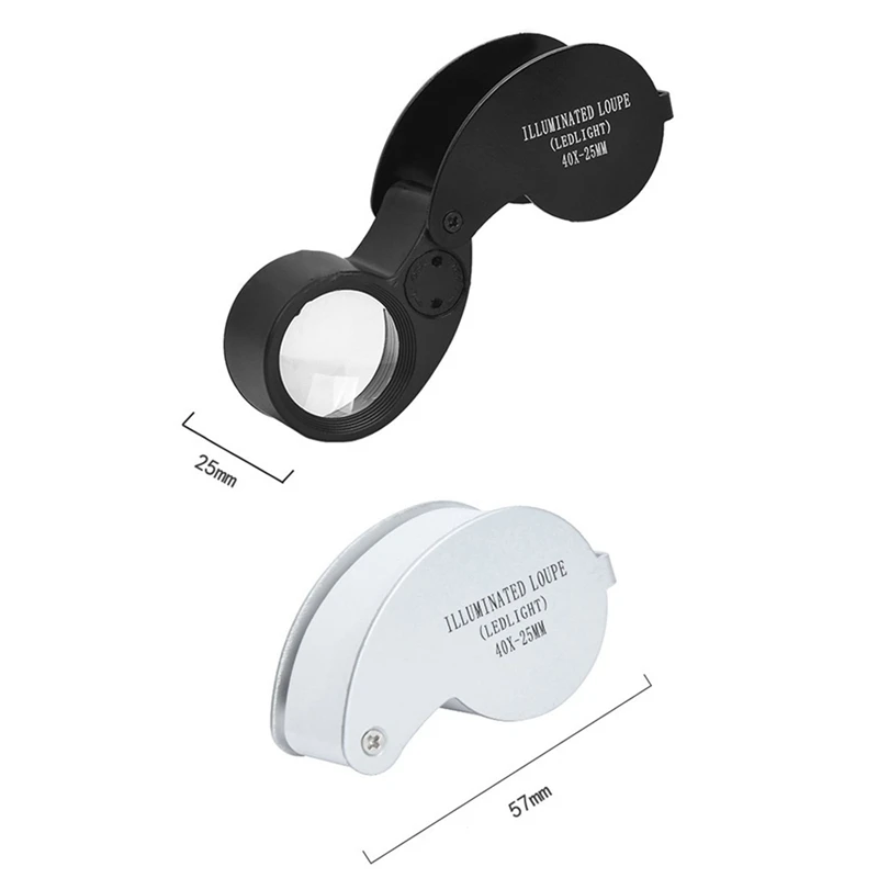 40 Times Double LED Lamp Folding Magnifying Glass Is Suitable For Jade Jewelry Collection And Appreciation image 6