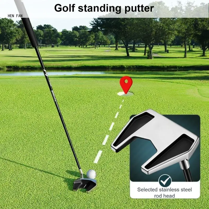 Golf Putter Golf Club for Any Putting Green Mat Home Office Golf Putter with Standing and Picking up Function M89D