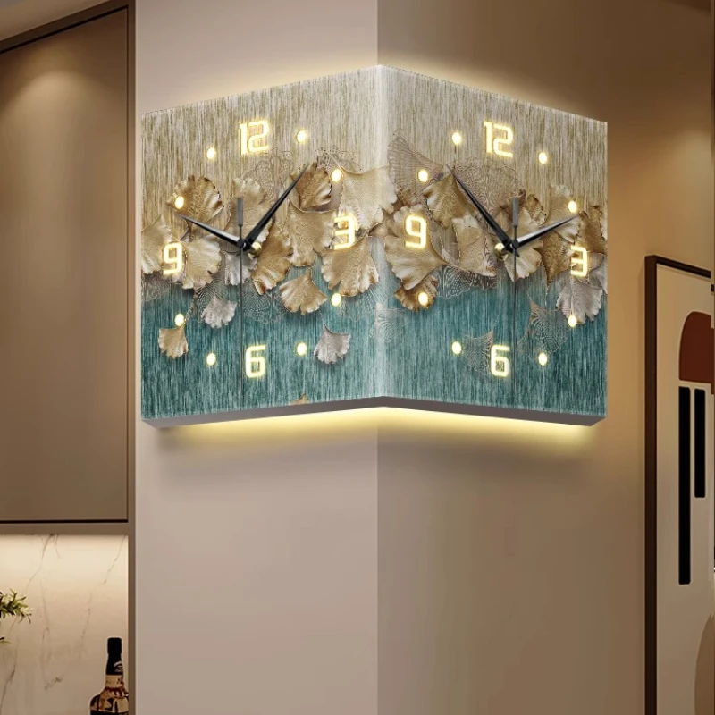 Decor Quartz Digital Clock Luxury Vintage Mechanical Wall Art Digital Modern Square Clock Horloge Murale Salon Wall Decoration