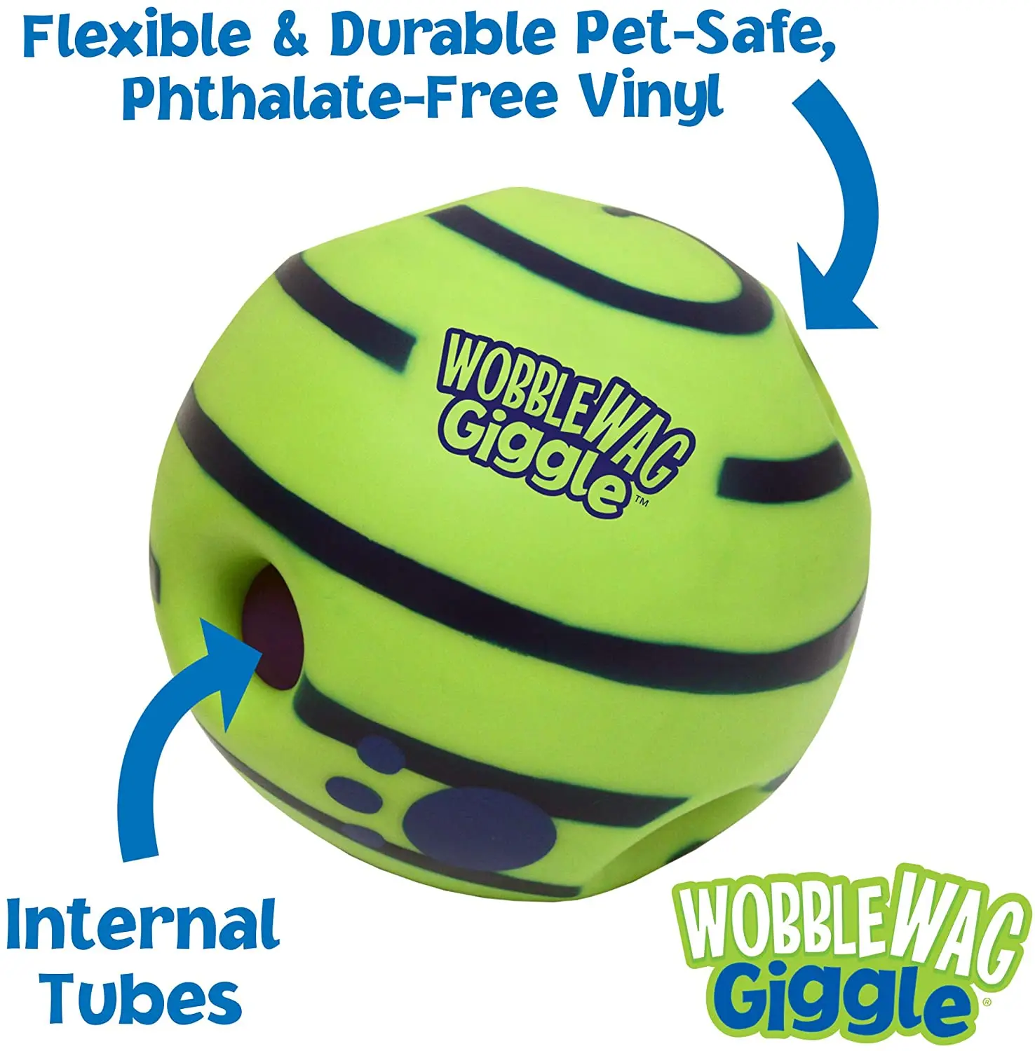 Rolling Sound Ball for Dogs, Wobble Wag, Glow Toy, Interactive Dog Toy, Fun Gig, Grinding Teeth, Wobble Wag