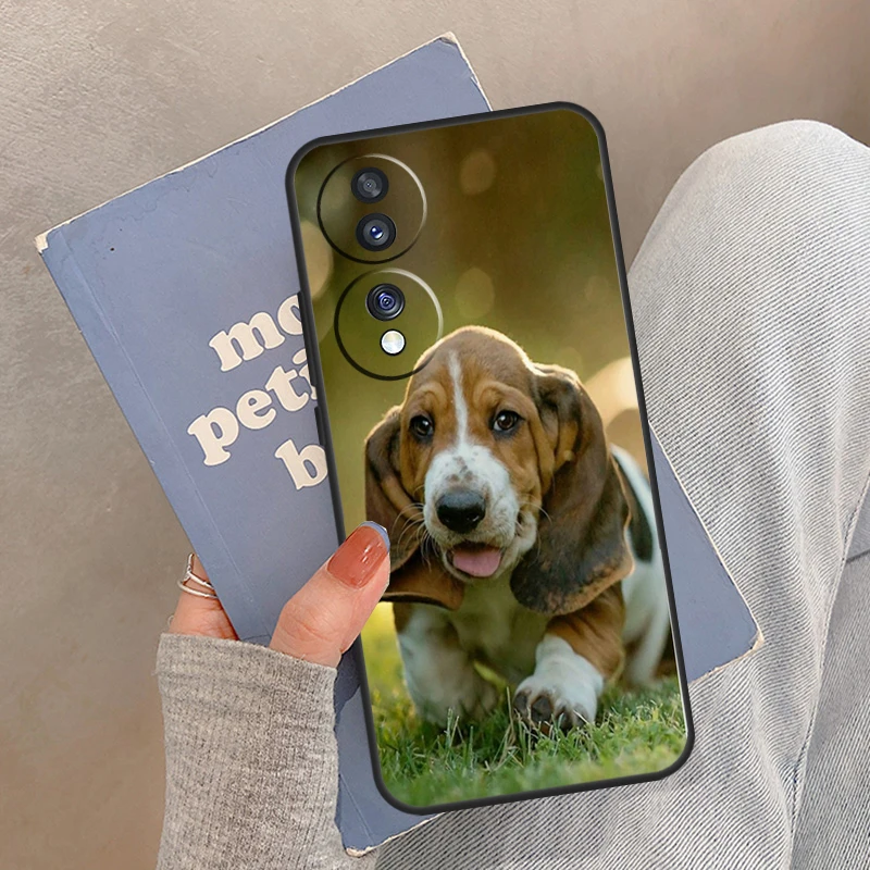 Casing Anjing Basset Hound Untuk Honor Magic 5 6 7 8 Pro Cover Untuk Honor 200 400 Lite 50 70 90 X8a X8b X9a X9b X9c
