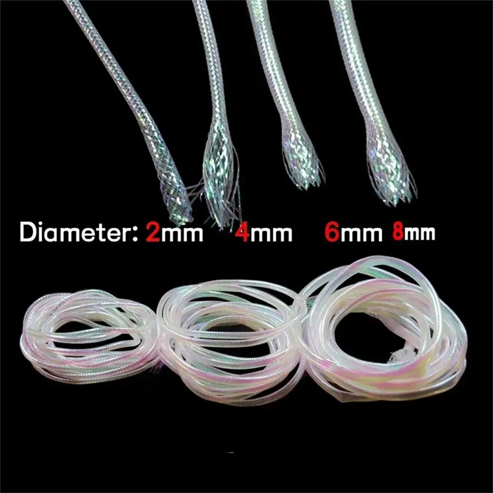 1M Pearl White Fish Scale Body Tube Minnow Fly Rib Body Maylor Tube Flash Braided Tubes Bait Fish Fly Tiing Materials