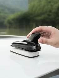 Black Carbon Fiber ABS Car Shark Fin Antenna Cover Protective Shell for Audi A4L A5 2017-2024, Q3 Q5 2019-2024