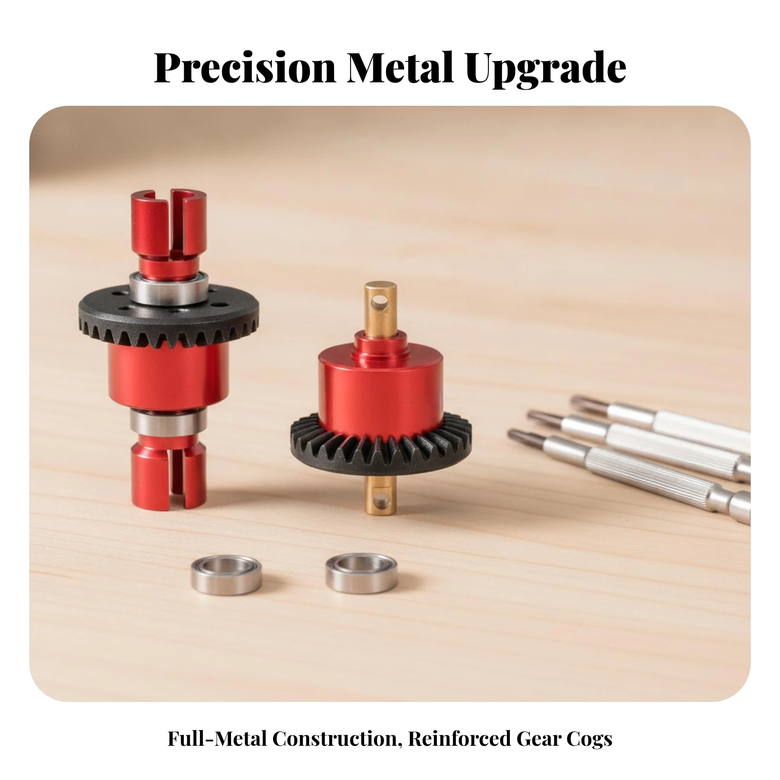 2 Pieces Front and Rear Differential Easy to Install Replacement Differential Part Long-Lasting Wear-Resistant for RC Hobbyists