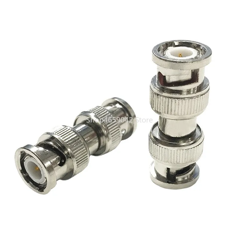 4 قطعة BNC ذكر إلى ذكر قابس مهايئ RG59 مقرنة محورية ممتدة من خلال موصلات لكاميرا CCTV