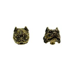 2 styles Brass 3D Pitbull Bulldog Screw Back Concho rivet craft Decor Belt Saddle Blanket Hats Wallet bag dog leash DIY EDC FOB