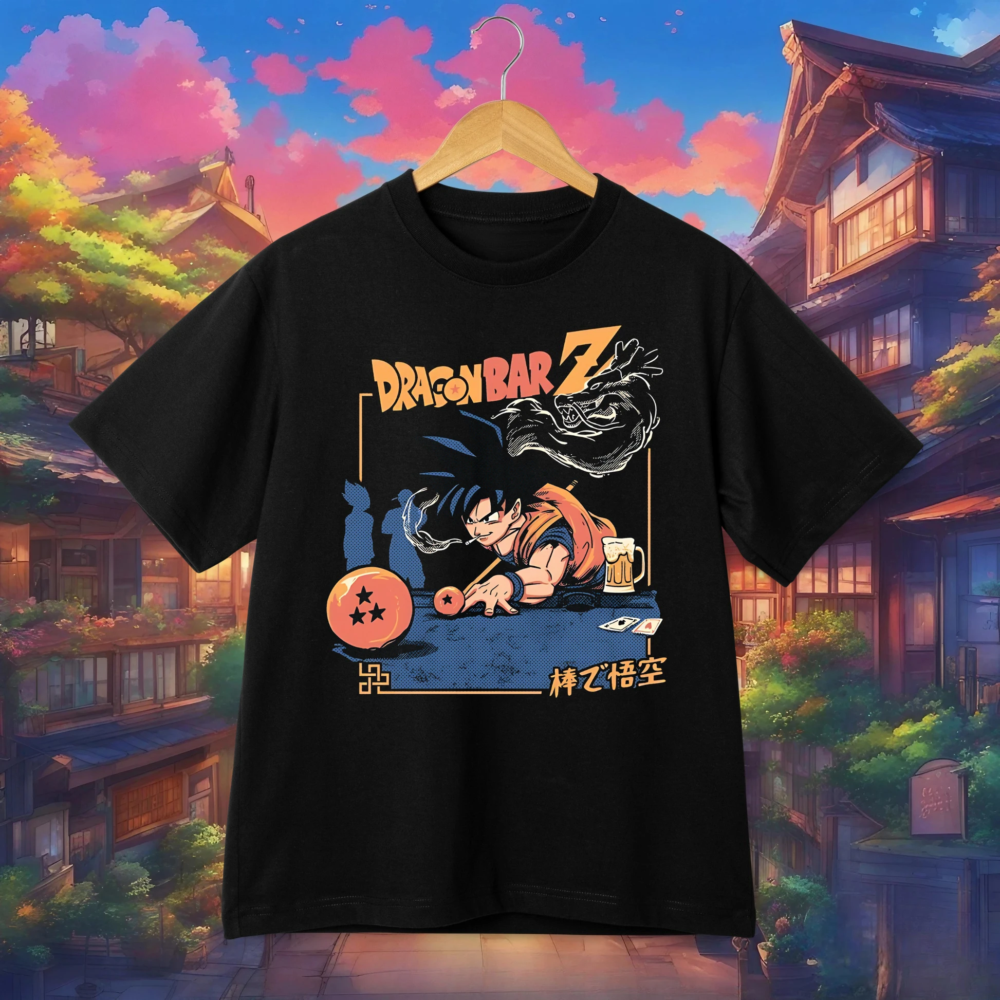 Camiseta de Parodia de Dragon Ball Z Goku, Camiseta Gráfica de Anime Streetwear, Top Informal para Hombre para Fanáticos de DBZ