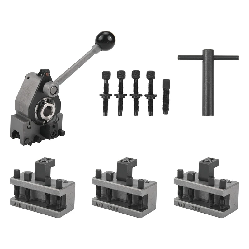 

Lathe Quick Change Tool Post Set WM210V&WM180V&0618 12X12mm Tool Rest For Swing Over Bed 120-220Mm