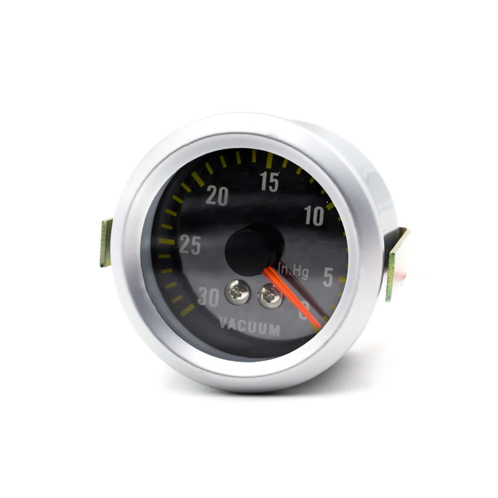 2inch 52mm Car Vacuum Gauge 0-30 In.Hg Universal Carbon Fiber Face Vacuum meter gauge LC100033