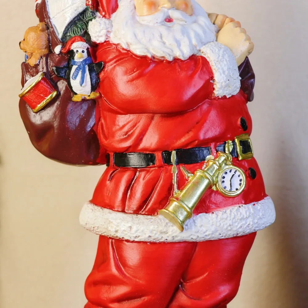 Neue Weihnachtsmann-Harzfigur, Geschenk-Weihnachtsmann-Statue, Weihnachtsfeier-Tischdekoration, Heimdekoration, Weihnachtsgeschenk – Detail 5