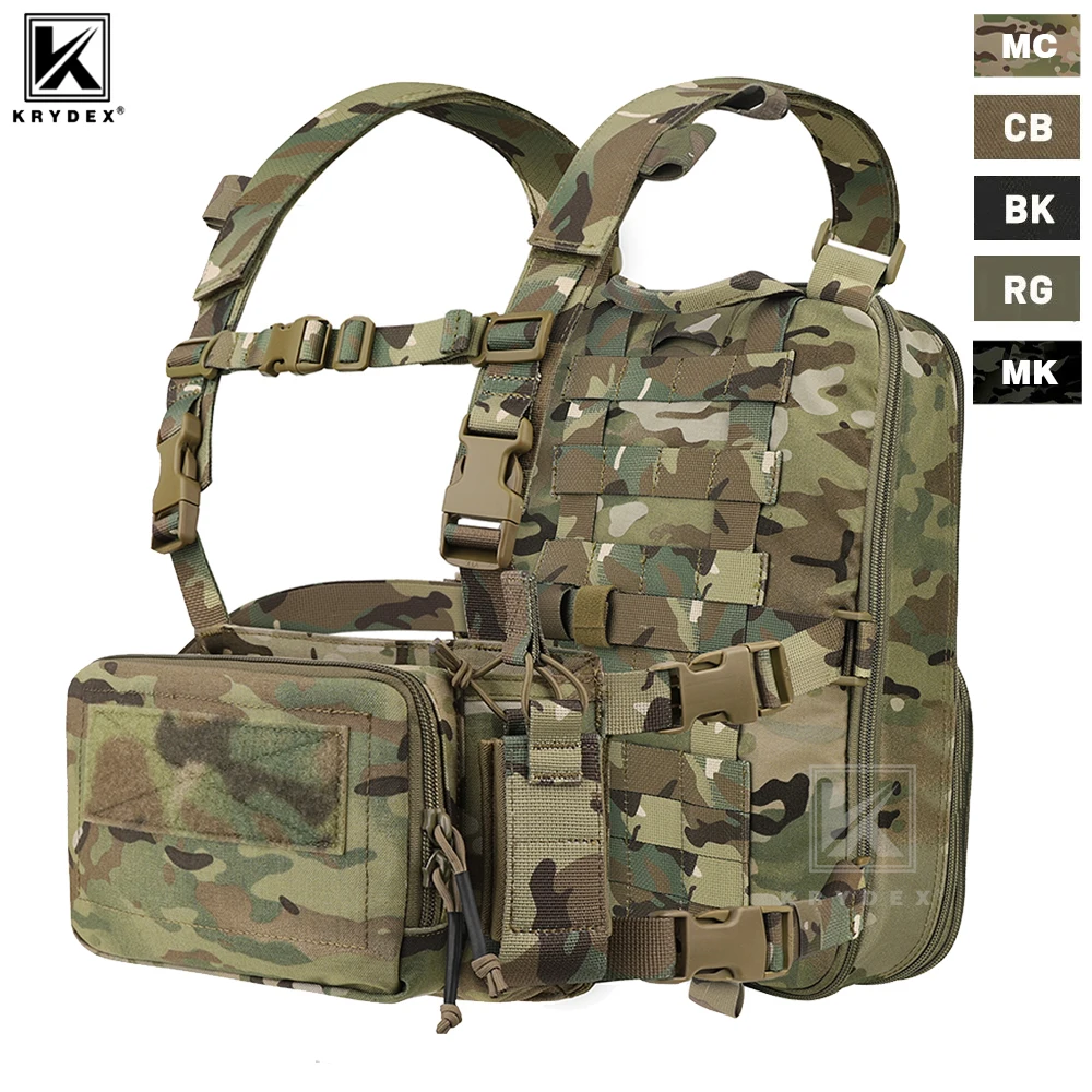 

KRYDEX Tactical Flatpack D3 Backpack Bag D3CR Chest Rig Vest M4 M16 5.56 7.62mm Magazine Pouch Hunting Paintball Outdoor Vest