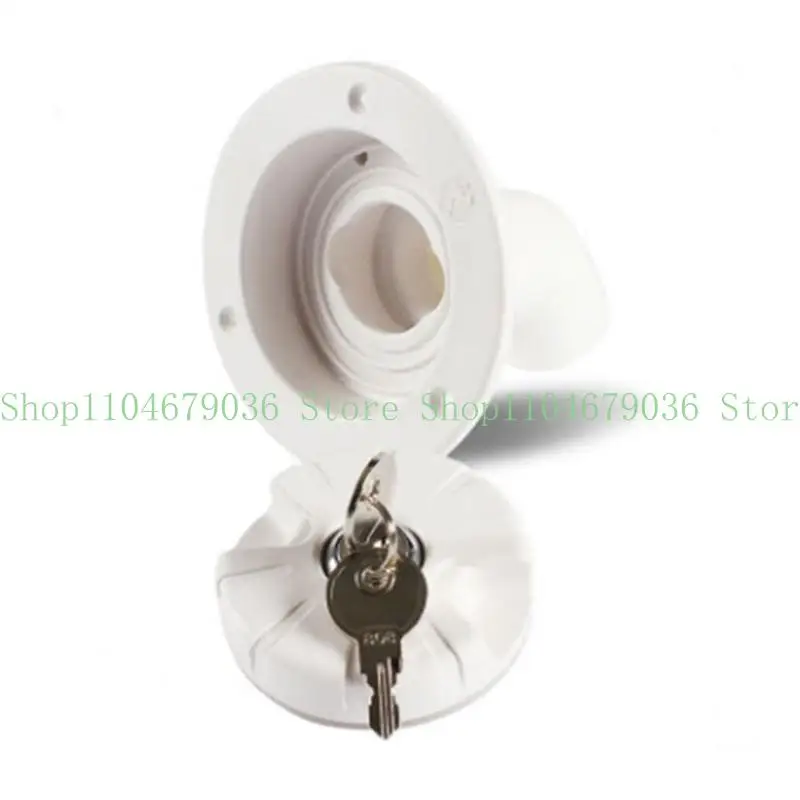 

652F Round City Water Inlet Filling Pan for Hatch Lock RV Trailer Integrated