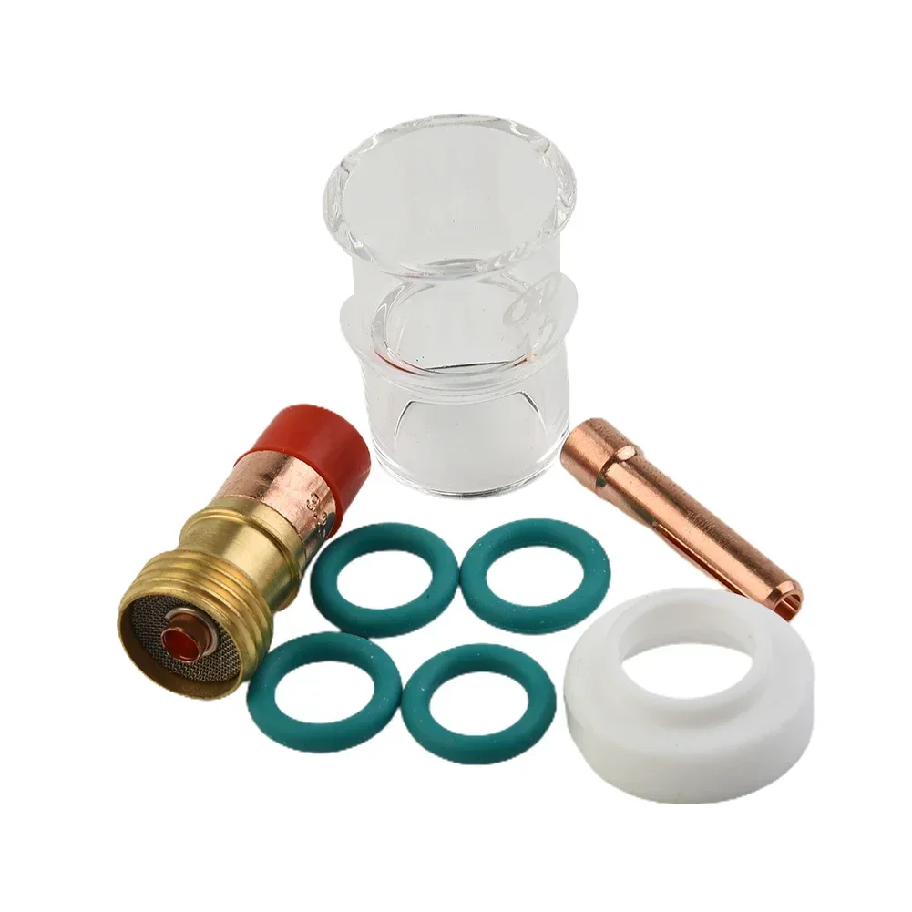 

Kit #12 Heat Resistant Glass kit For WP-17/18/26 TIG Heat Glass Cup 3.2mm 1/8" Collets Body Gas Lens