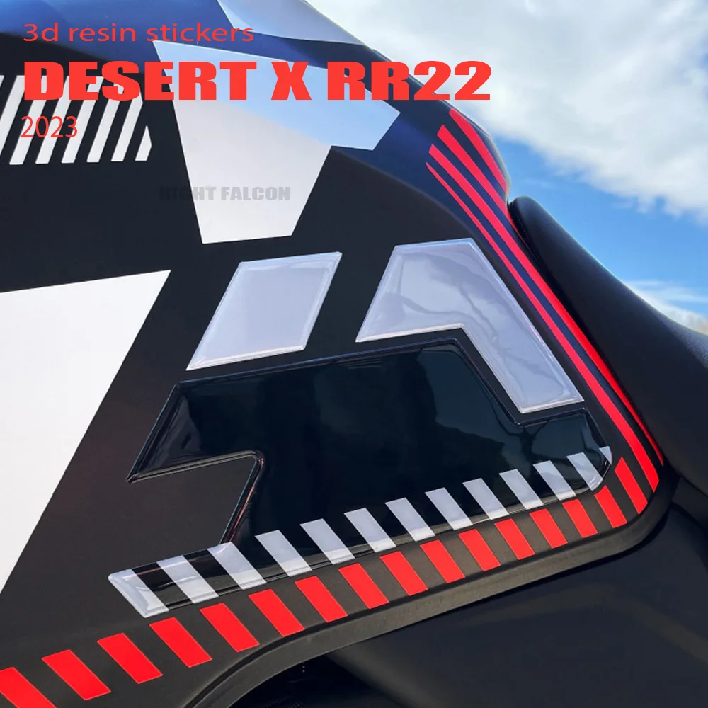 Ducati DesertX 전용 탱크 패드 보호 키트, 3D 젤 에폭시 송진 스티커, DesertX 2023 오토바이 액세서리, RR22