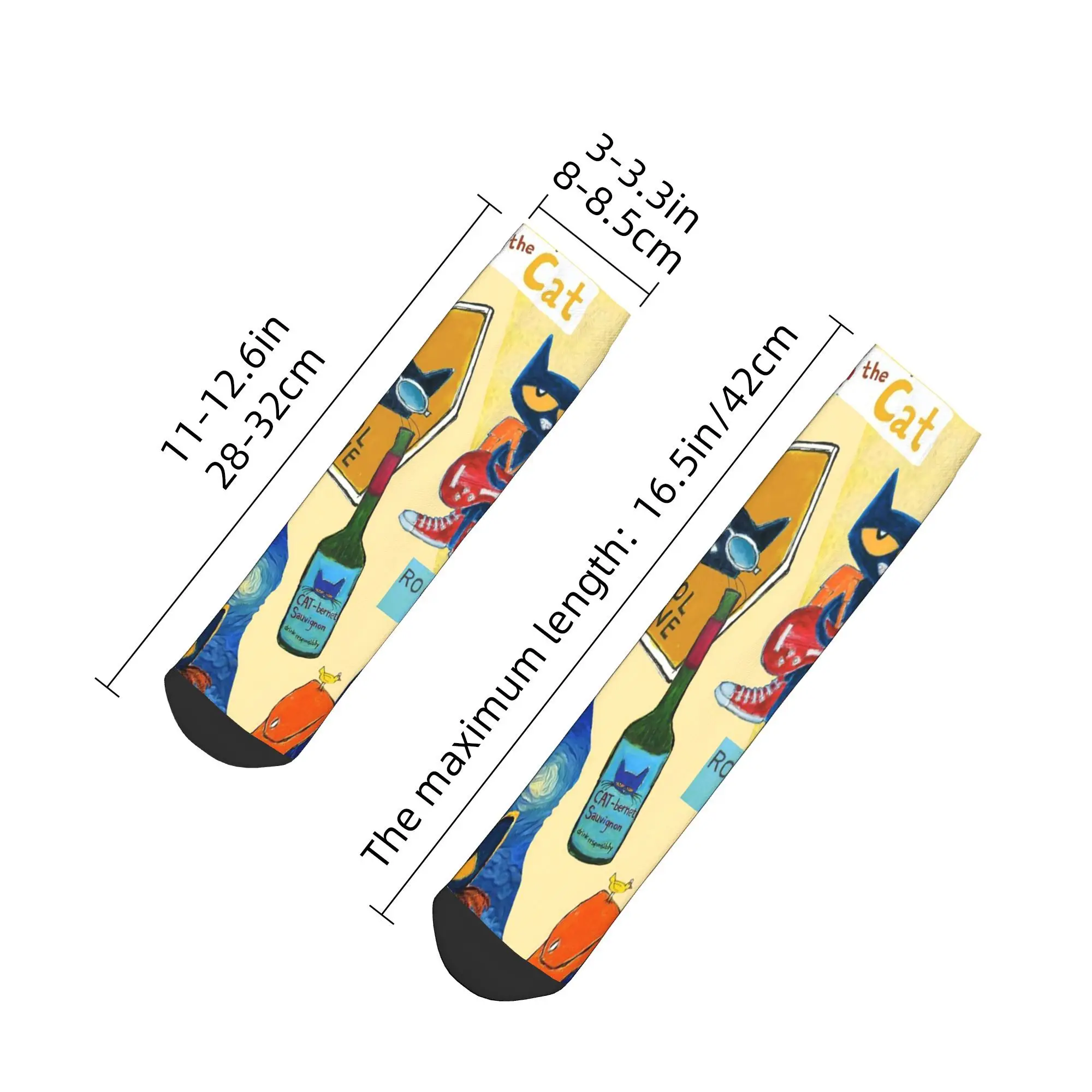 Calcetines Pete The Cat Harajuku Medias de alta calidad Calcetines para todas las estaciones Accesorios para regalos unisex