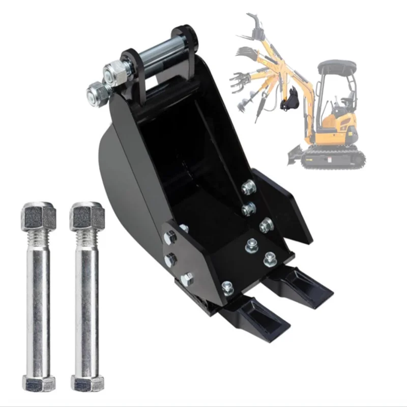 European And American Excavator Accessories Aechanical Quick Change Hydraulic Thumb Clip Bucket Mini Excavator Rake Attachment T