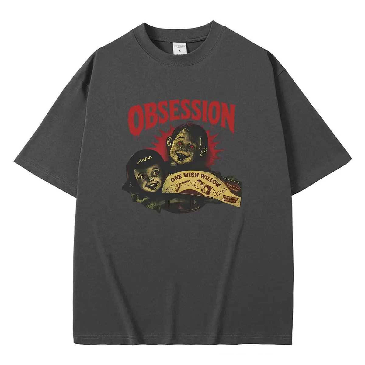 Horror Movie Obsession One Wish Willow You Only Get One Wish Print T-shirt Men Women Fashion Vintage Oversized Tshirt Streetwear