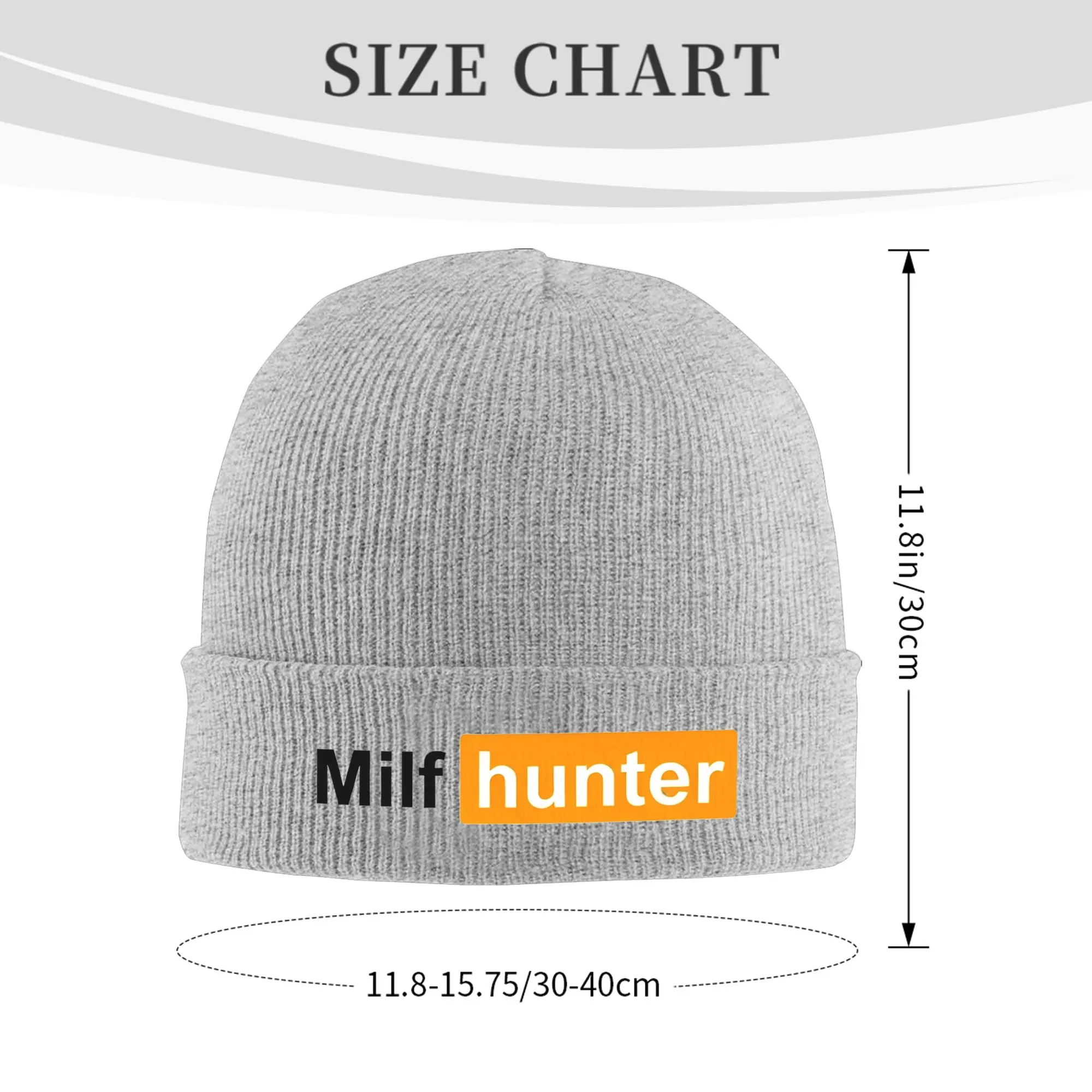 MILF Hunter Humor Joke Winter Skullies Beanies Hat Warm Autumn Knitted Hats Bonnet Caps for Women Men
