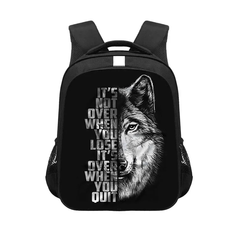 

Cool Wolf School Backpack for Girls Boys Children Book Bag Animal Tiger Print Backpack Man Travel Bag student canvas backpack