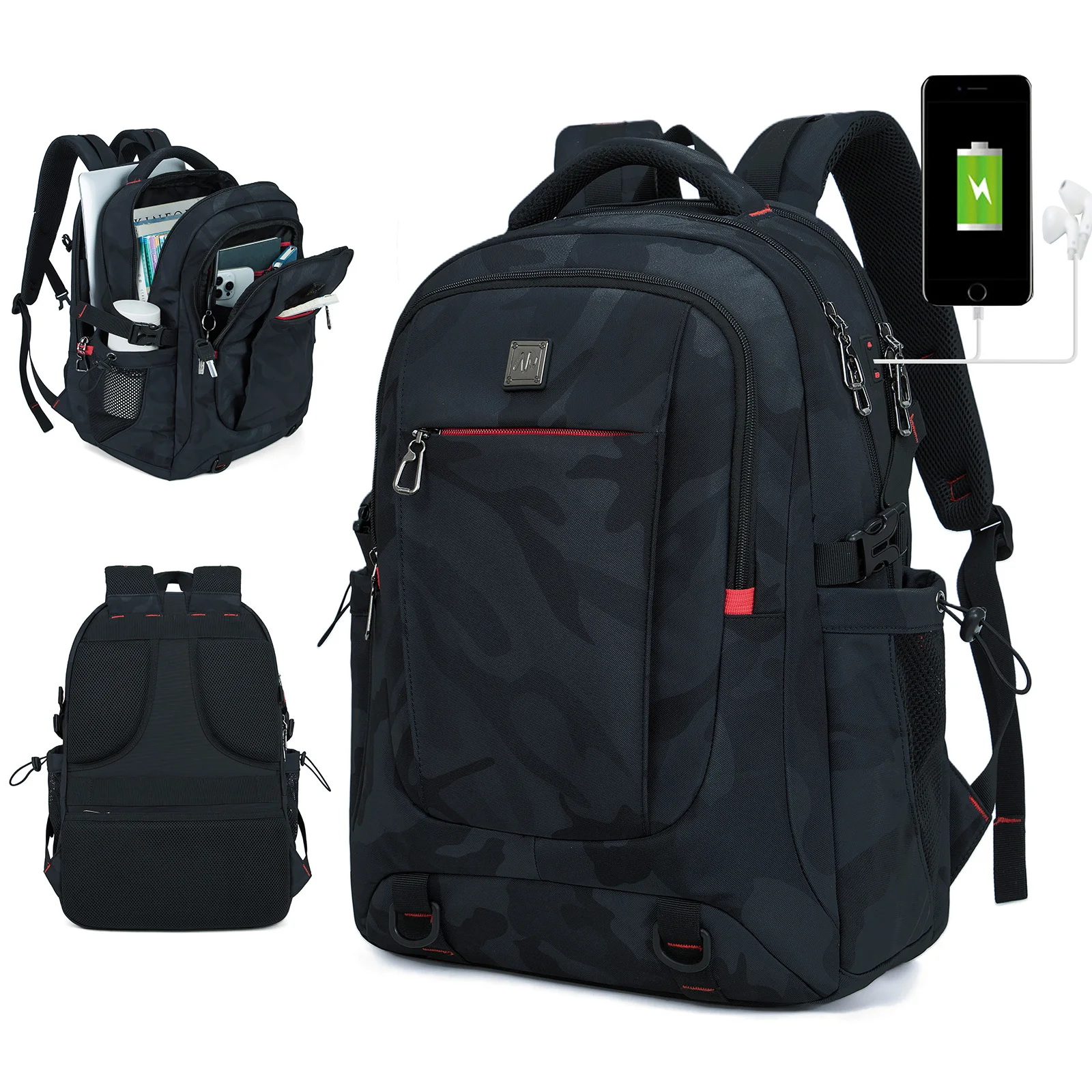 Mochila de grande capacidade para escola primária, alunos do ensino médio, grande capacidade, ultra leve, redução de carga, viagens ao ar livre