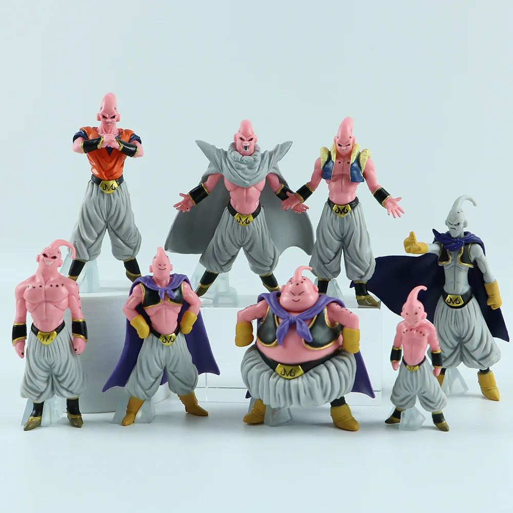 7-11cm Dragon Ball Z 8pcs/set Majin BUU Action Figure Toys Collection PVC Model Vinyl Figurine Doll Opp Bag