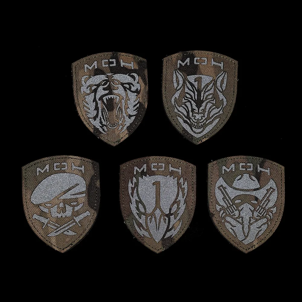 Infrared Reflective Luminous Magic Sticker Personalized Tactical Badge Crusader Hat Badge Backpack Sticker Scorpion Hook Patch