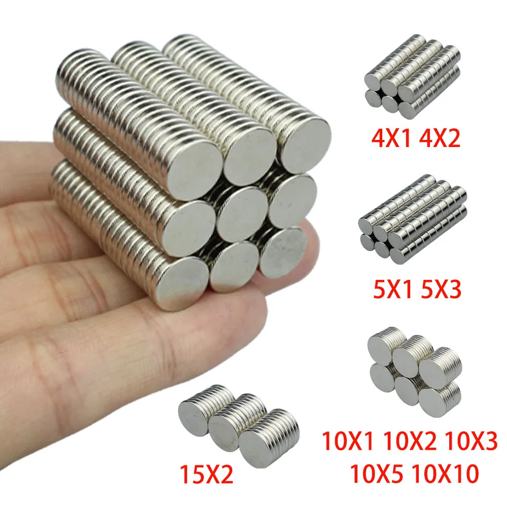 

5-100pcs Super Strong Round Disc Blocks Rare Earth Neodymium Magnets Fridge Crafts For Acoustic Field Electronics Aimant Imán