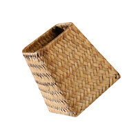 Seagrass Vase Pen Holder Woven Basket Storage Organizer Creative Desk Accessory Large Capacity Tidy Room Flower Planter