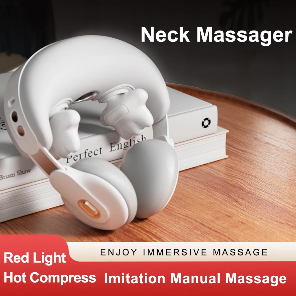 Electric Neck Massager Smart Infrared Heat Cervical Massager Muscle Relaxation Kneading Massage Shawl Improve Blood Circulation