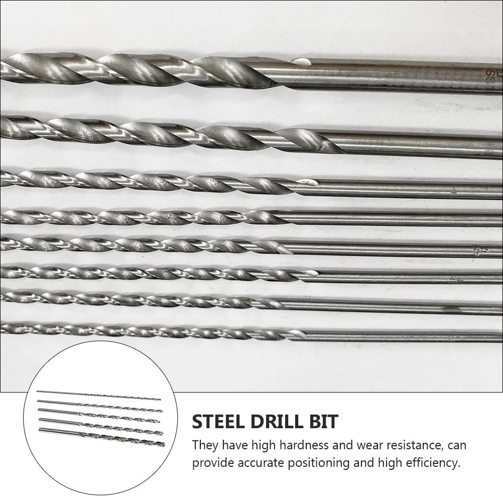 

5pcs High speed Steel Twist Drill Bits Long Shank for Durable Shaft Wear Resistance Efficient Cutting Tools