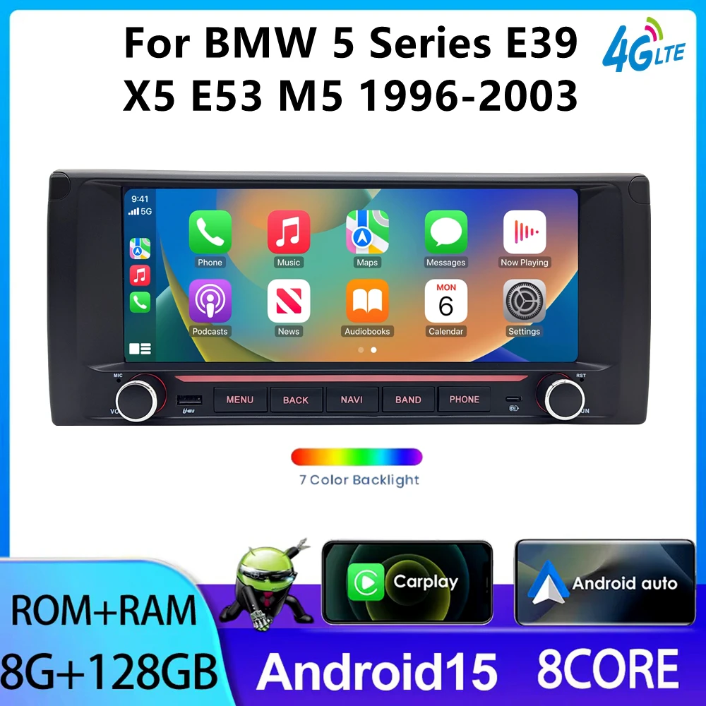 YAYP 9.3 Car Intelligent Systems for BMW 5 Series E39 X5 E53 M5 1996-2003 Multimedia Autoradio Android Auto Carplay GPS Navi