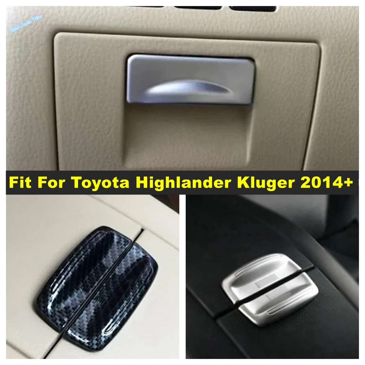 

Car Accessories Armrest Storage Box Switch / Main Driving Glove Box Control Frame Cover For Toyota Highlander Kluger 2014 - 2018