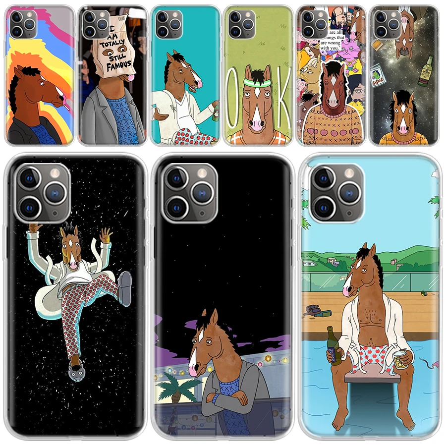 Cartoon B-BoJack Horsemans Soft Phone Case for iPhone 16 15 14 Plus 13 12 Mini 11 Pro Max 7 + Apple XS X SE 2020 8 Cover Shell f