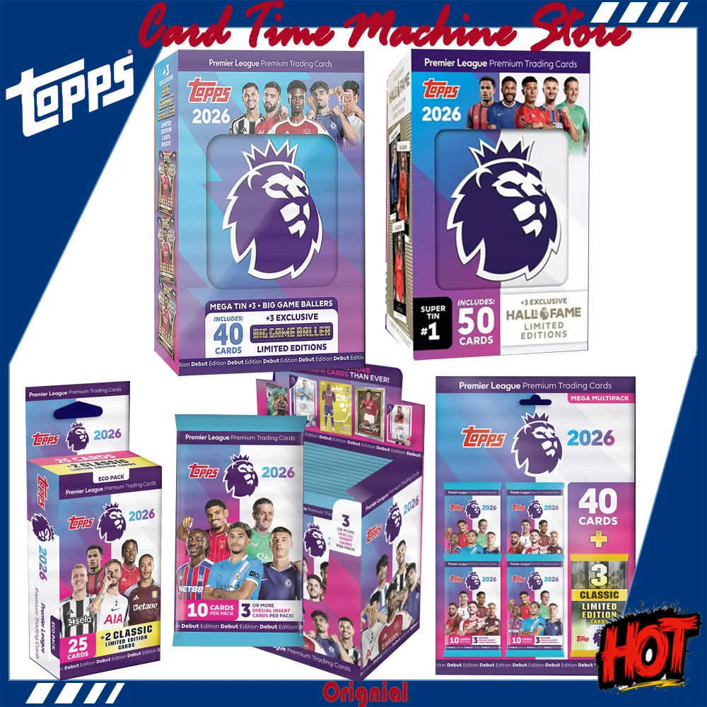 

Оригинальные пакеты Premier League Topps 2025-26, коллекция футбольных звезд, бустерная карта Mega Tin Haaland Son Heung-min, карта в подарок
