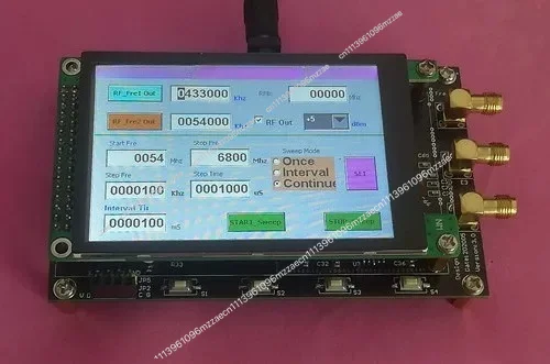ADF5355 RF VCO Microwave Frequency Synthesizer Module 3.5 Inch Capacitive Touch Screen