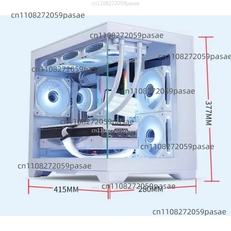 Desktop PC Case MATX Edition 270° Visible Side Panel,   Cooler Full-Side Panel ITX，Empty Chassis