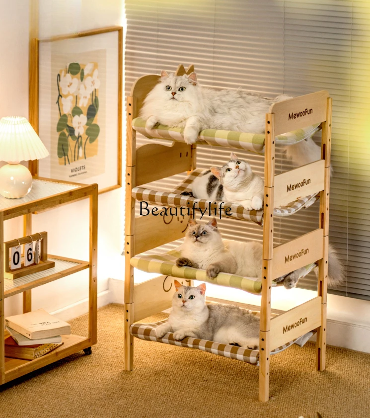 Upper and Lower Bed Cat Nest Four Seasons Universal Bed Autumn and Winter Side Cat Nest Kitten Bed Summer Pet Supplies