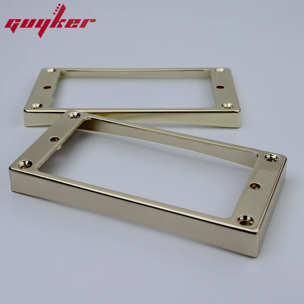 1 Set Gold Humbucker Pickup Frames neck and bridge Pickup Mounting Ring Curved Tapered For LP Electric Guitar