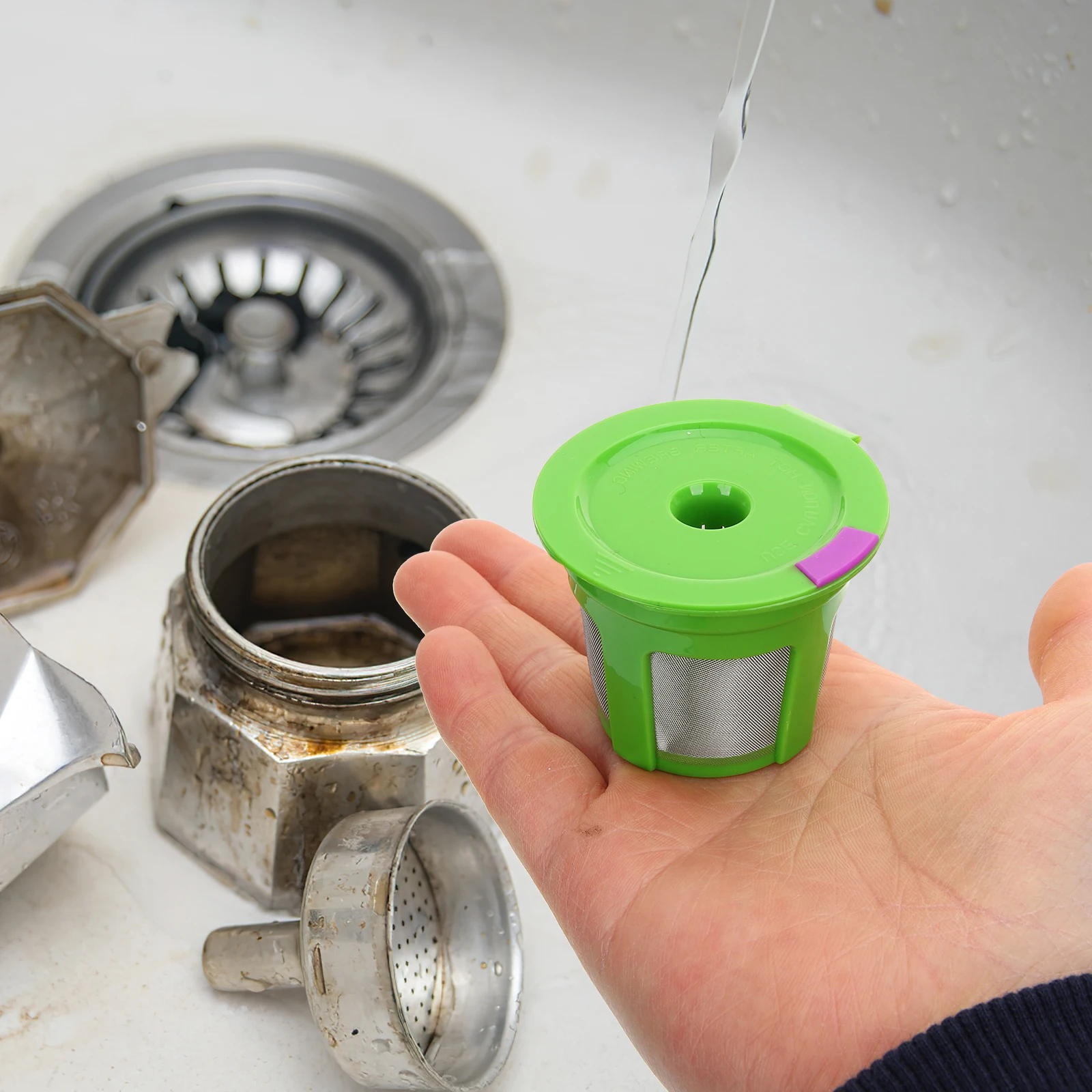 

4pcs Reusable Capsule Refillable Plastic Capsule Cup Leak-Proof Strainer Cup For Machine Flavor Extracting Accessories Espresso