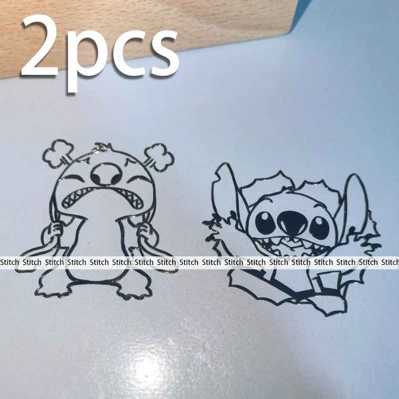 

2 шт., наклейка Disney Stitch, 3D скелет, металлические наклейки, сделай сам, телефон, ноутбук, наушники, наклейка для багажа, автомобиля, декоративная игрушка в стиле аниме, граффити