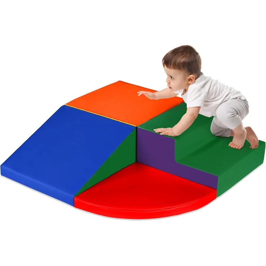 

Best Choice Products 4-Piece Climb Crawl Soft Foam Block Activity Play Structures for Child Development Color Coordination Moto