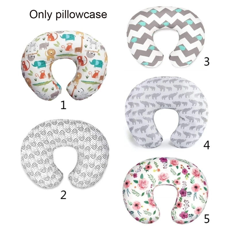 Baby U-Shaped Breastfeeding Pillowcase Maternity Pillow Slipcover Cartoon Printed Newborn Baby Nursing Pillows Cover