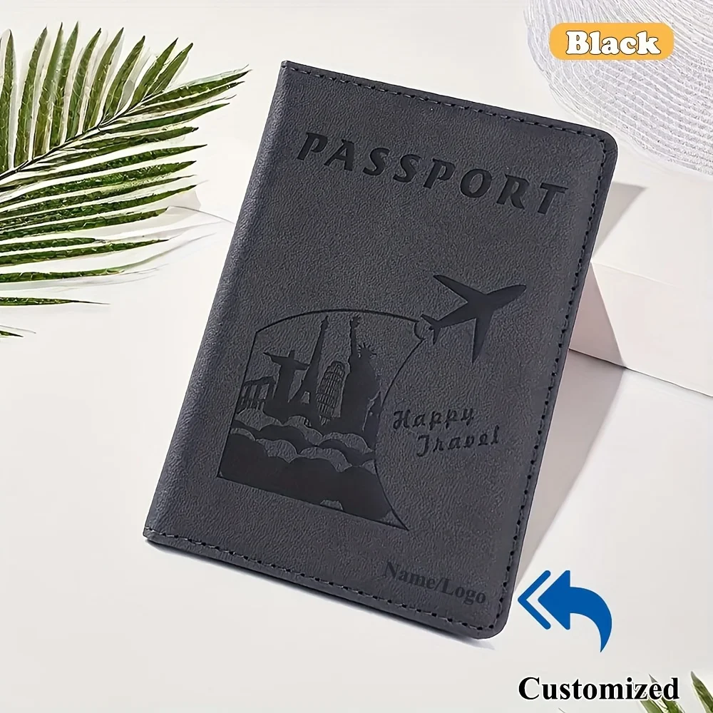 Customizable Passport Holder Wallet with Cityscape Design – Lightweight, Foldable, Multi-Language & Logo Support, PVC Lined