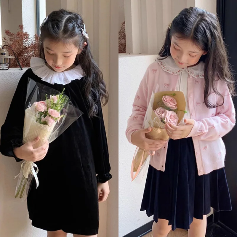 

В наличии, осень 2022, рубашки для маленьких девочек, хлопковое платье для маленьких детей, юбка с цветочным принтом для девочек, комплект рубашек, одежда для маленьких девочек