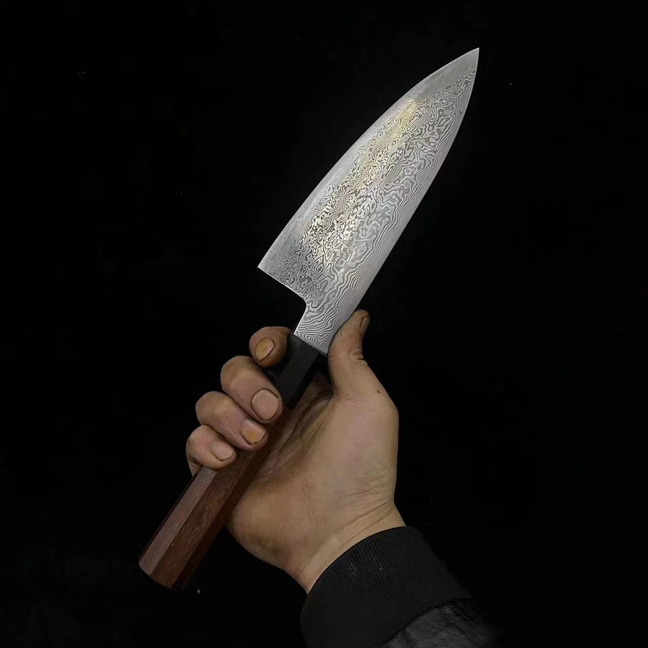 Deba Knife Handmade Damascus Steel Blade Chefs Cleaver Sashimi Slicing Tynny Meat Sushi Longquan Kitchen Knives Cooking Tools