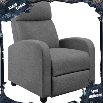 Image Recliner Chair Adjustable Home Theater Single Recliner Sofa Furniture with Thick Seat Cushion and Backrest Modern Living Room